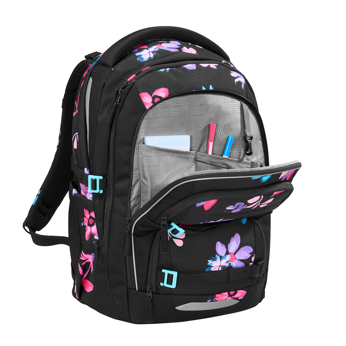 Schulrucksack-Set PORTER, Floral Artnight 2-teilig