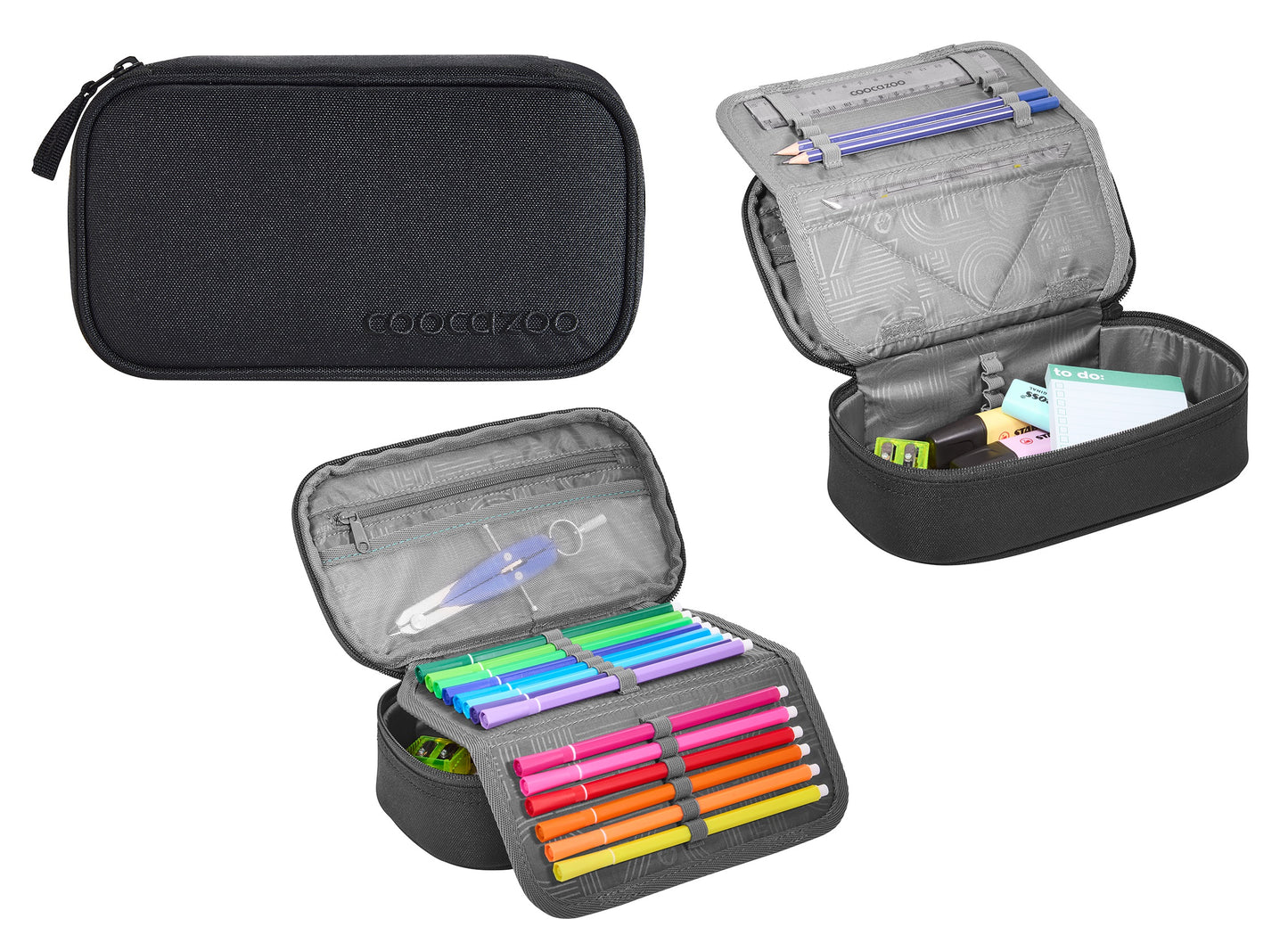 Schulrucksack-Set BYTE Black Coal 3-teilig