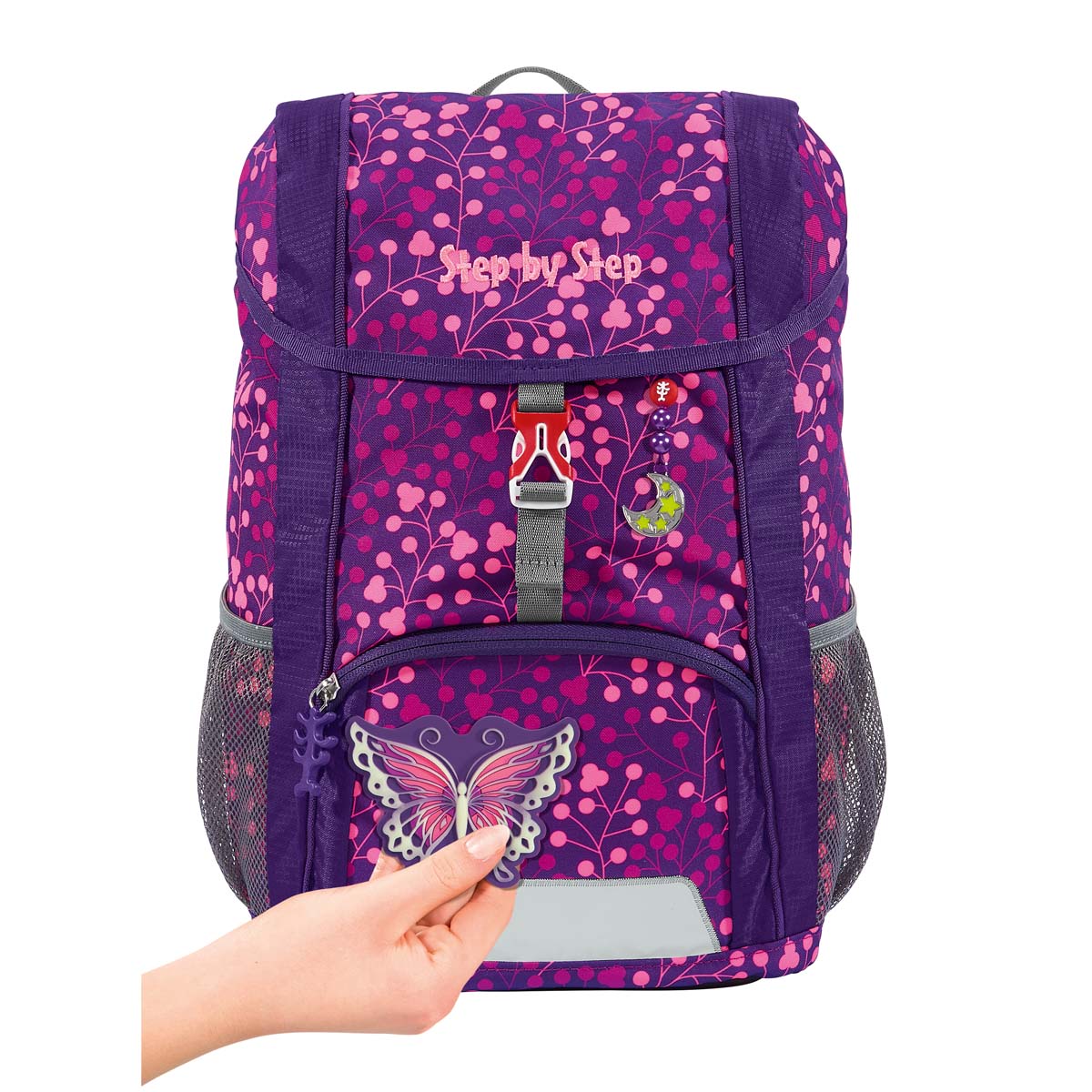 Kinderrucksack KID SHINE Butterfly Night Ina 3-teilig