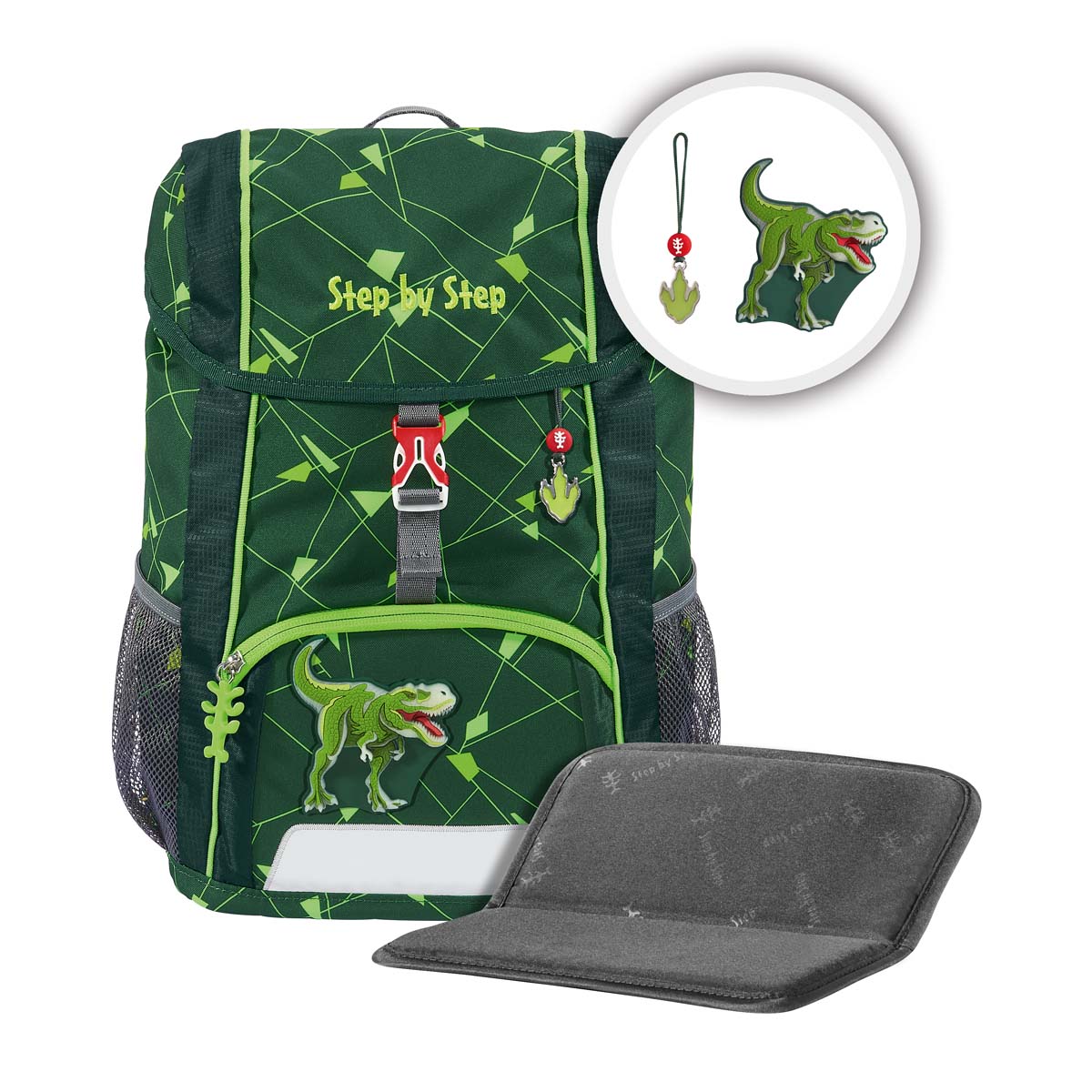 Kinderrucksack KID SHINE Dino Night Tyro 3-teilig