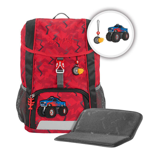 Kinderrucksack-Set KID Monster Truck Rocky, 3-teilig