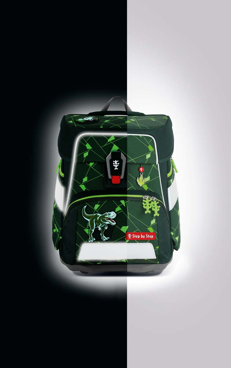 Schulranzen-Set SPACE SHINE Dino Night Tyro 6-teilig