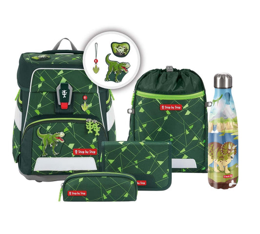 Schulranzen-Set SPACE SHINE Dino Night Tyro 6-teilig