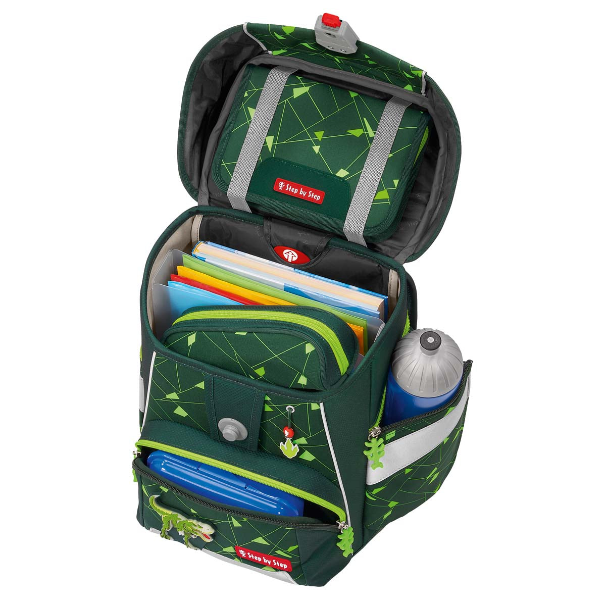 Schulranzen-Set SPACE SHINE Dino Night Tyro 6-teilig