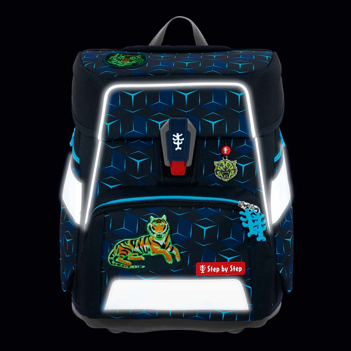 Schulranzen-Set SPACE SHINE Tiger Night Kimba 5-teilig