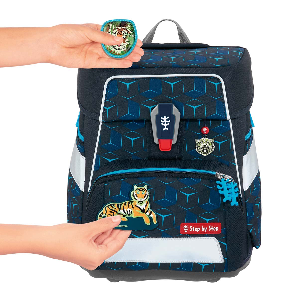 Schulranzen-Set SPACE SHINE Tiger Night Kimba 5-teilig