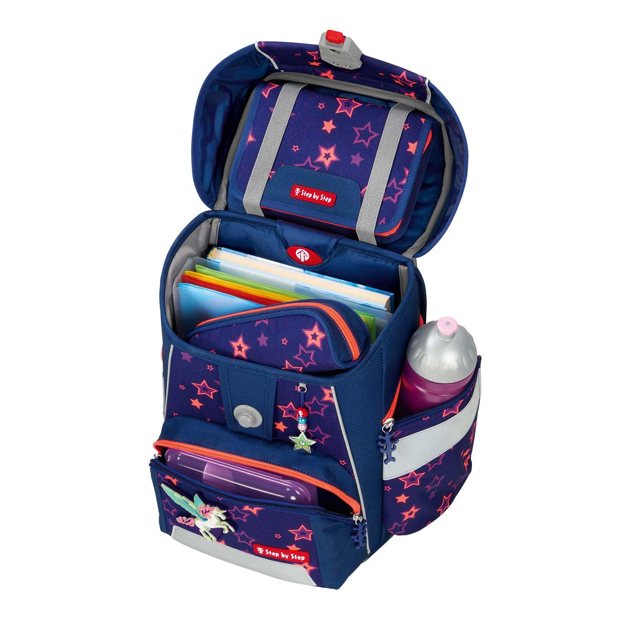 Schulranzen-Set SPACE SHINE Pegasus Night Nuala 6-teilig