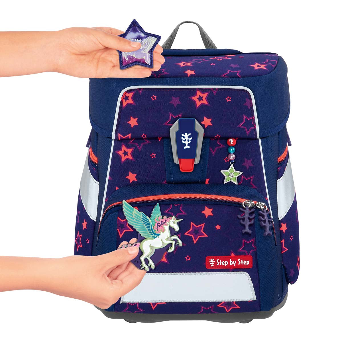 Schulranzen-Set SPACE SHINE Pegasus Night Nuala 6-teilig