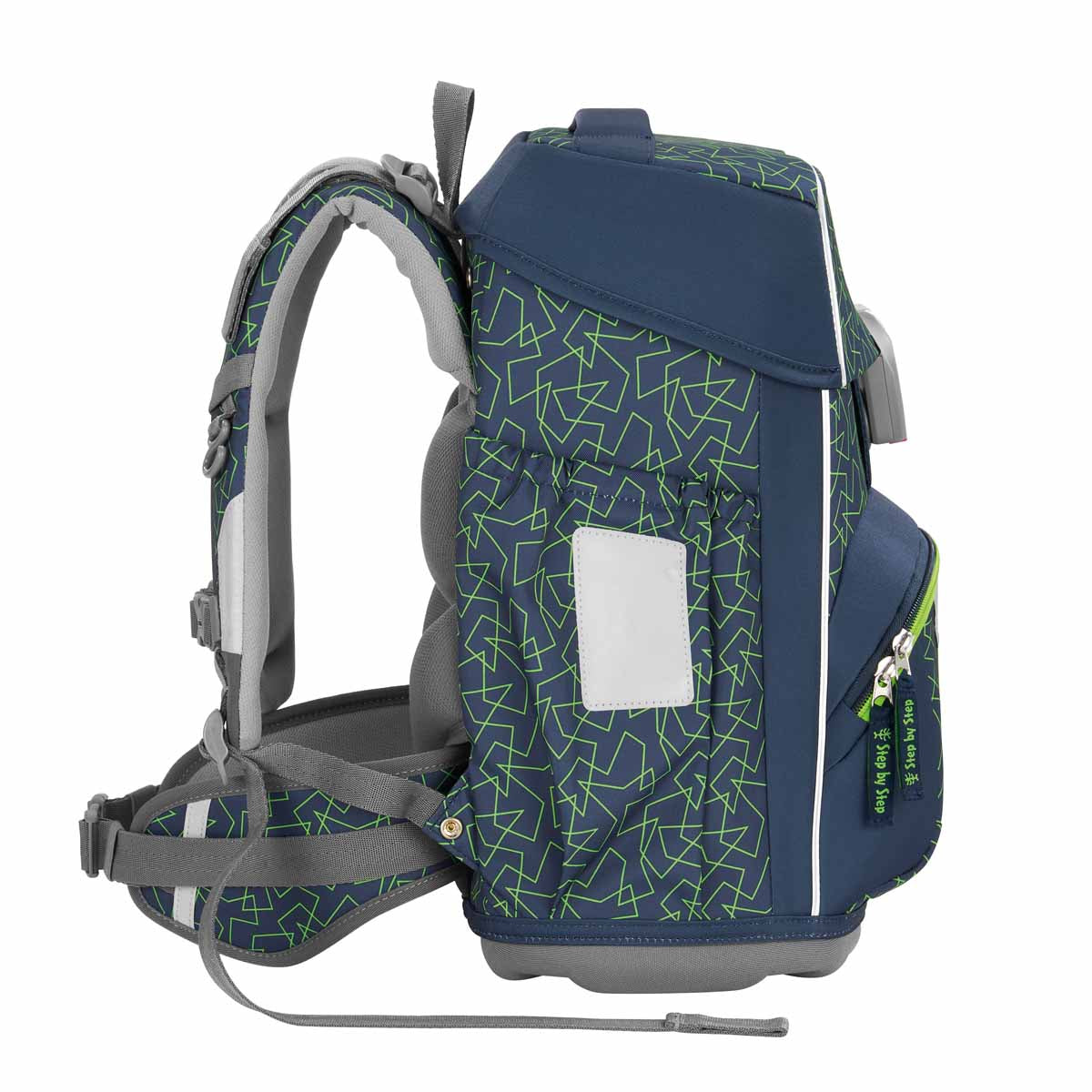 Schulranzen-Set BASIS Green Geometric 4-teilig