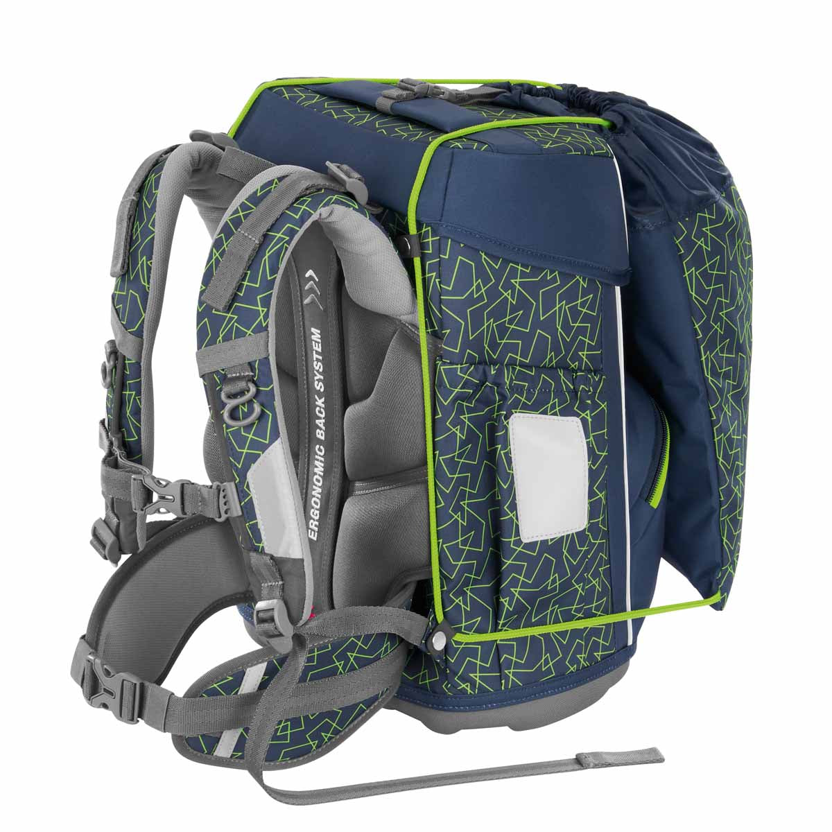 Schulranzen-Set BASIS Green Geometric 4-teilig