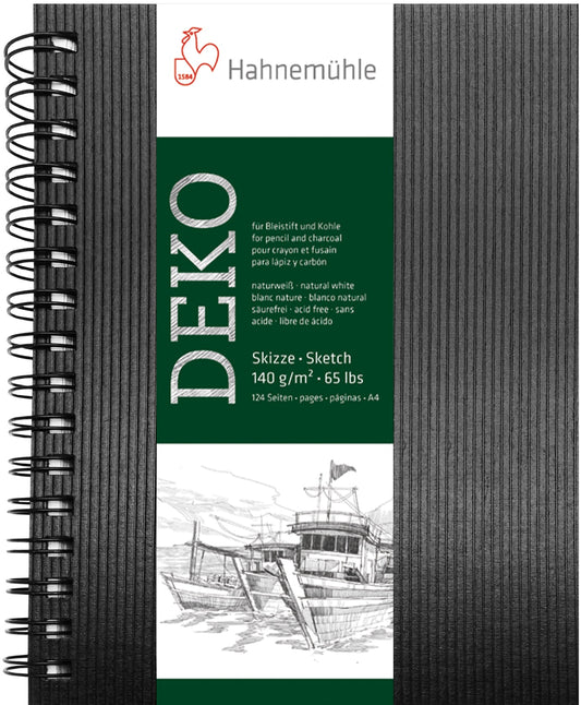Spiral-Skizzenbuch Deko A4 Hochformat 124 Seiten