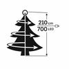 Lichterkette 1-2 Glow Compact 700 LED 2,1 m warm weiß, grünes Kabel