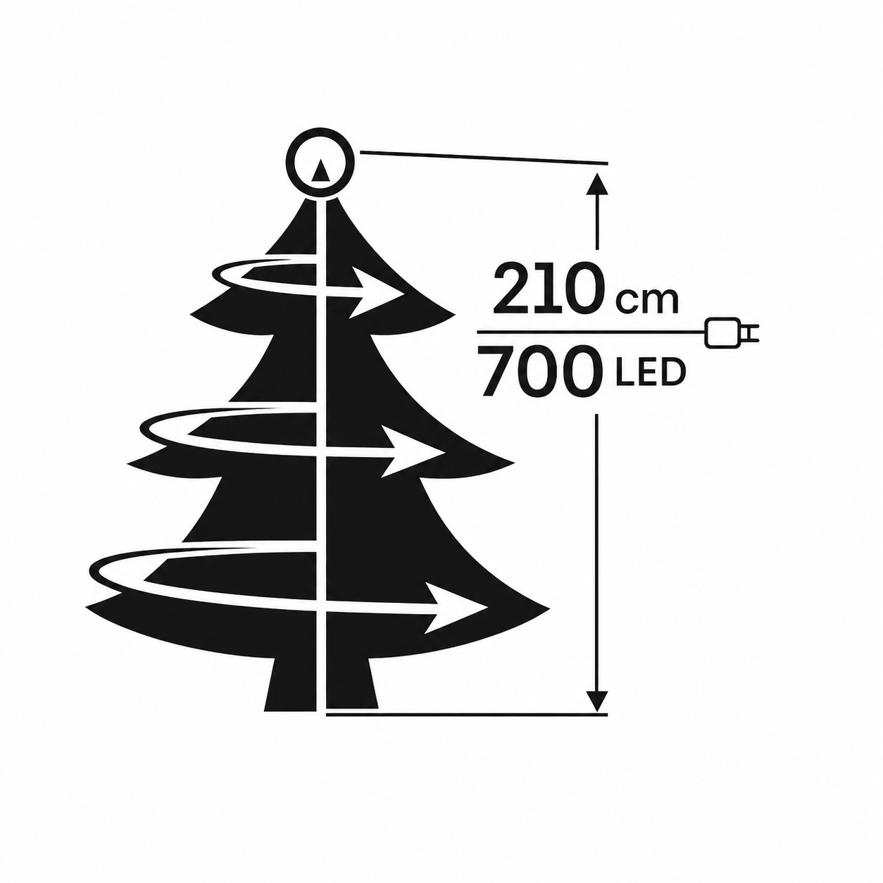 Lichterkette 1-2 Glow Compact 700 LED 2,1 m warm weiß, grünes Kabel