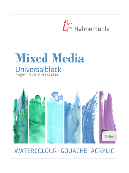 Mixed Media Universallock 24x32 cm 25 Blatt naturweis