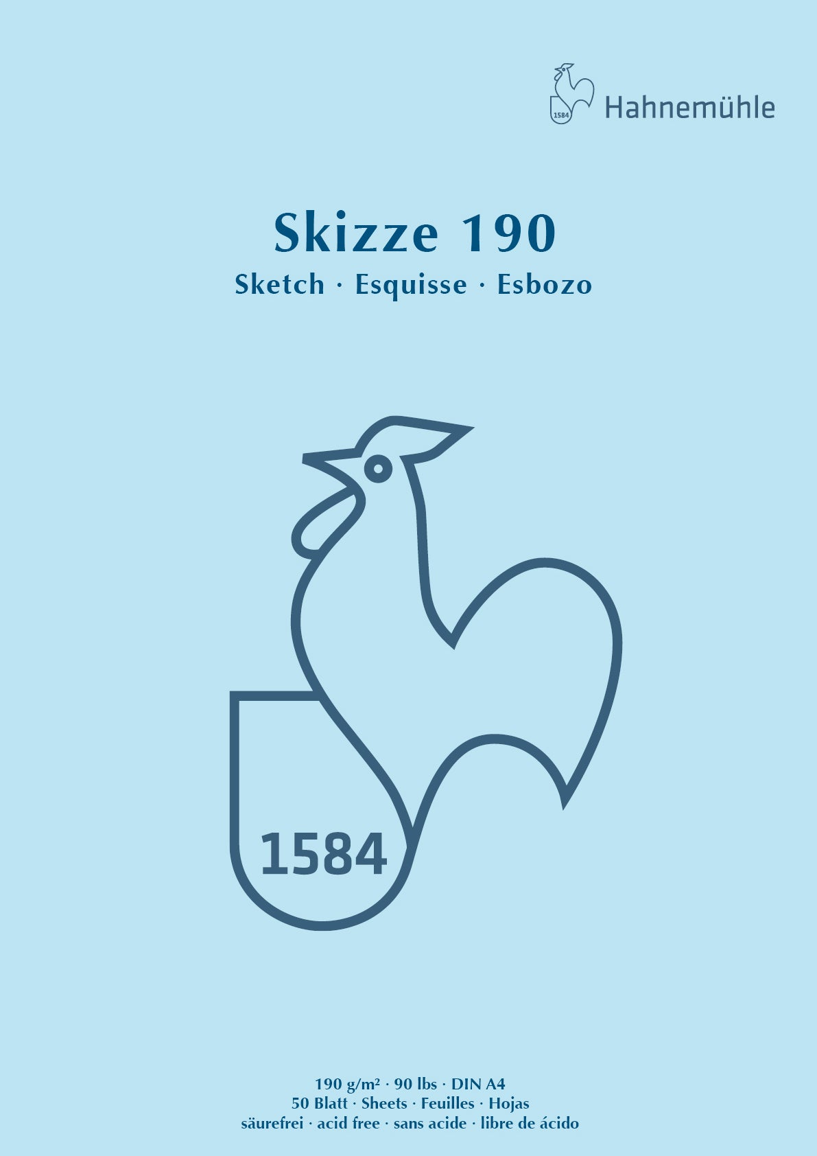 Skizzenblock Skizze 190, A4 190g/m² 50 Blatt