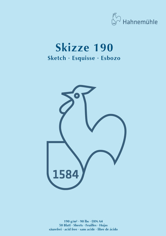 Skizzenblock Skizze 190, A4 190g/m² 50 Blatt