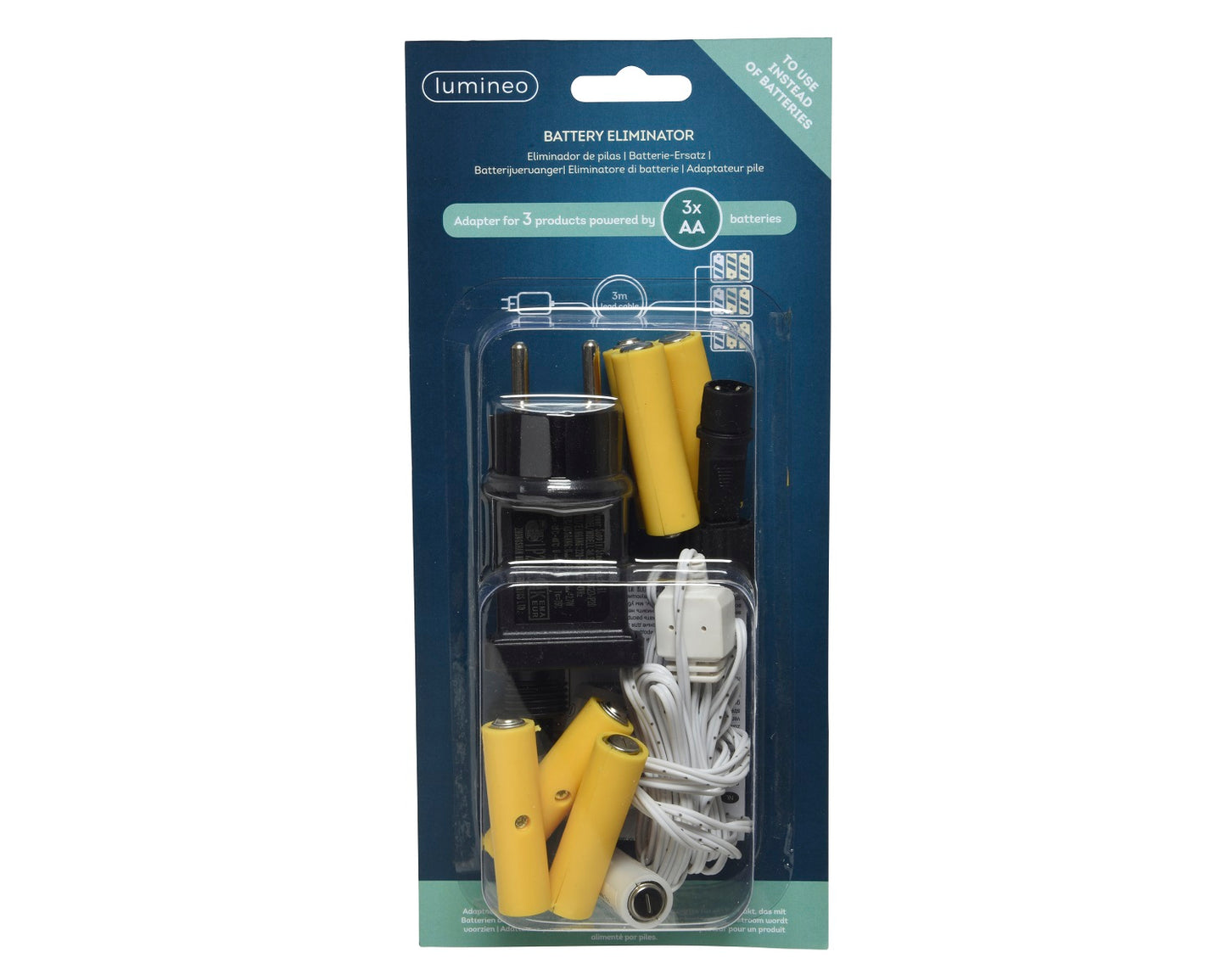 Batterie-Ersatz 3x AA, für 3 Geräte, Batterie Eliminator