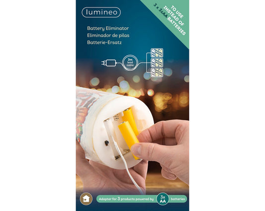 Batterie-Ersatz 3x AA, für 3 Geräte, Batterie Eliminator
