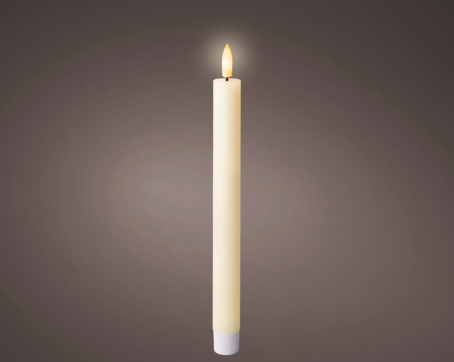 LED Spitzkerzen, 2er-Set Creme, warm weiß, 6h-Timer