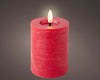 LED Wachskerze Rot 11,2 x 7 cm, batteriebetrieben