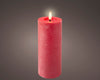 LED Wachskerze Rot 19 x 7 cm, batteriebetrieben