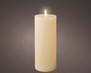 LED Wachskerze Creme 19 x 7 cm, batteriebetrieben