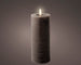 LED Wachskerze Grau 19 x 7 cm, batteriebetrieben
