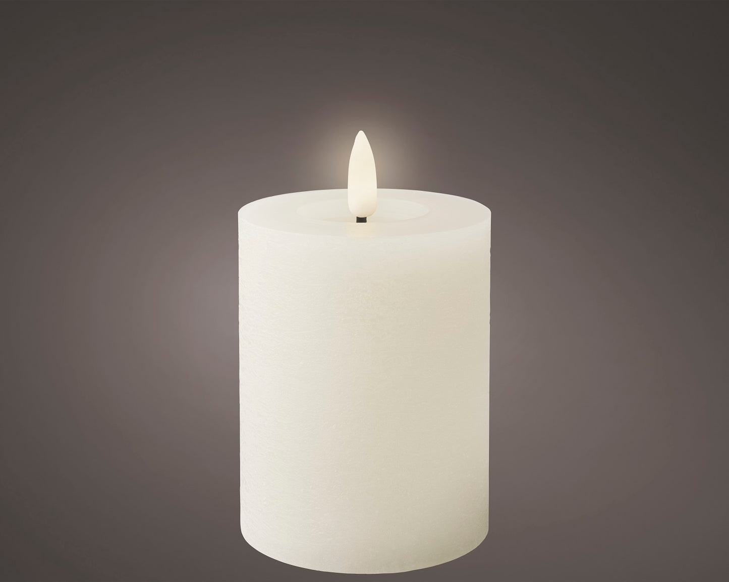 LED Wachskerze Weiß 11,2 x 7 cm, batteriebetrieben
