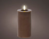 LED Wachskerze Dunkelbraun 15 x 7 cm, batteriebetrieben