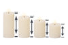 LED Wachskerzen 4er-Set Weiß, batteriebetrieben