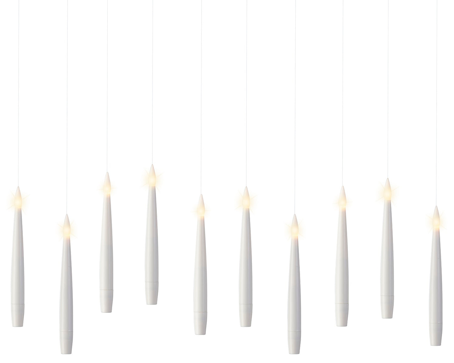 Floating Candles Weiß, 10 LED / H: 15 cm, warm weiß, batteriebetrieben