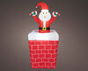 Aufblasbare Weihnachtsfigur, Weihnachtsmann, 70 x 70 x 150 cm