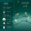 USB Lichterkette BASIC Twinkle, 200 LED 15 m, warm weiß, wiederaufladbar