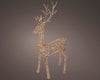 LED Rentier 5200 LED 110 x 270 cm Gold, warm weiß, mit Flash-Effekt