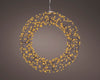 LED Metall-Kranz Schwarz 500 LED, 38 x 38 cm, klassisch warm
