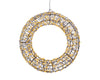 LED Metall-Kranz Schwarz 500 LED, 38 x 38 cm, klassisch warm