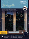 Stern-Lichtervorhang CURTAIN TWINKLE 156 LED 1,2 m klassisch warm