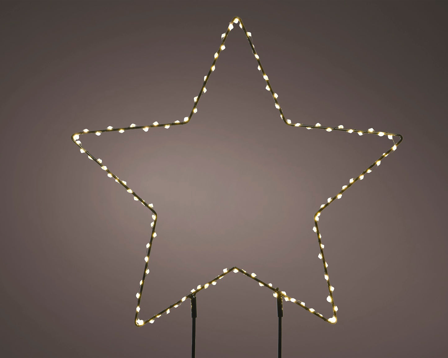 LED Metall-Stern Gartenstecker 110 LED D: 38 cm, warm weiß