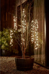 Baum Kaskadenbeleuchtung, Cluster Twinkle 480 LED 6 LED-Stränge, warm weiß