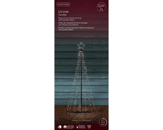 LED Metall-Baum 541 LED 180 cm Schwarz, warm weiß