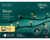 Lichterkette BASIC 240 LED 18 m Soft Gold, schwarzes Kabel