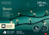 Lichterkette BASIC 240 LED 18 m warm weiß, schwarzes Kabel