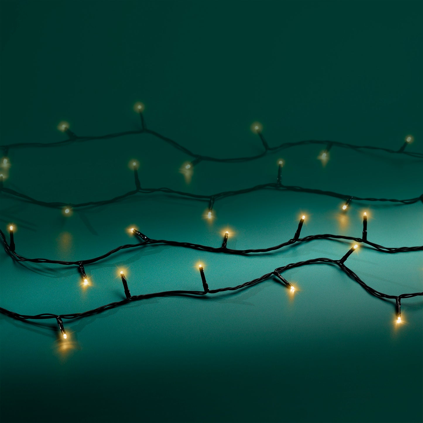 Lichterkette BASIC 120 LED 9 m Soft Gold, schwarzes Kabel