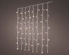 Lichtervorhang CURTAIN LIGHTS 800 LED 3,9 x 2 m warm weiß, transparentes Kabel