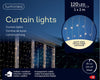 Lichtervorhang CURTAIN LIGHTS 120 LED 1 x 2 m warm weiß, transparentes Kabel