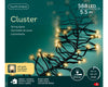 B-Ware Lichterkette CLUSTER 588 LED 5,5 m Soft Gold, schwarzes Kabel