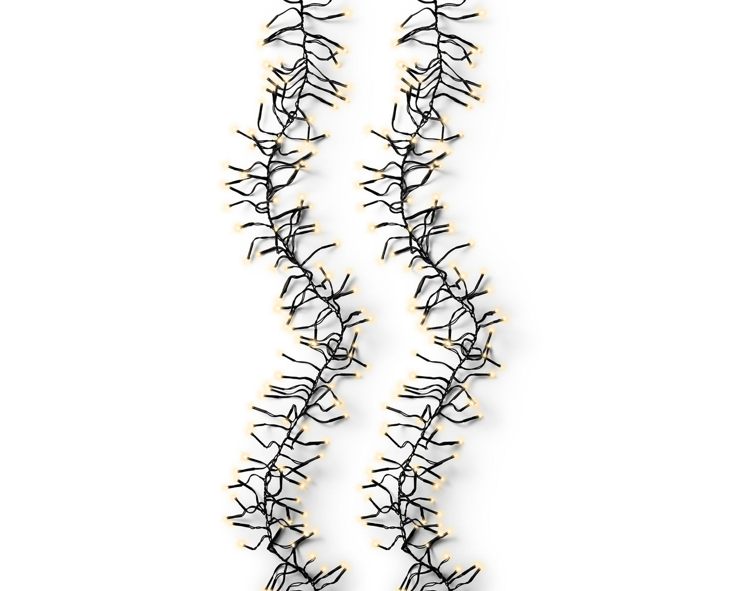Lichterkette CLUSTER 288 LED 2,6 m Soft Gold, schwarzes Kabel