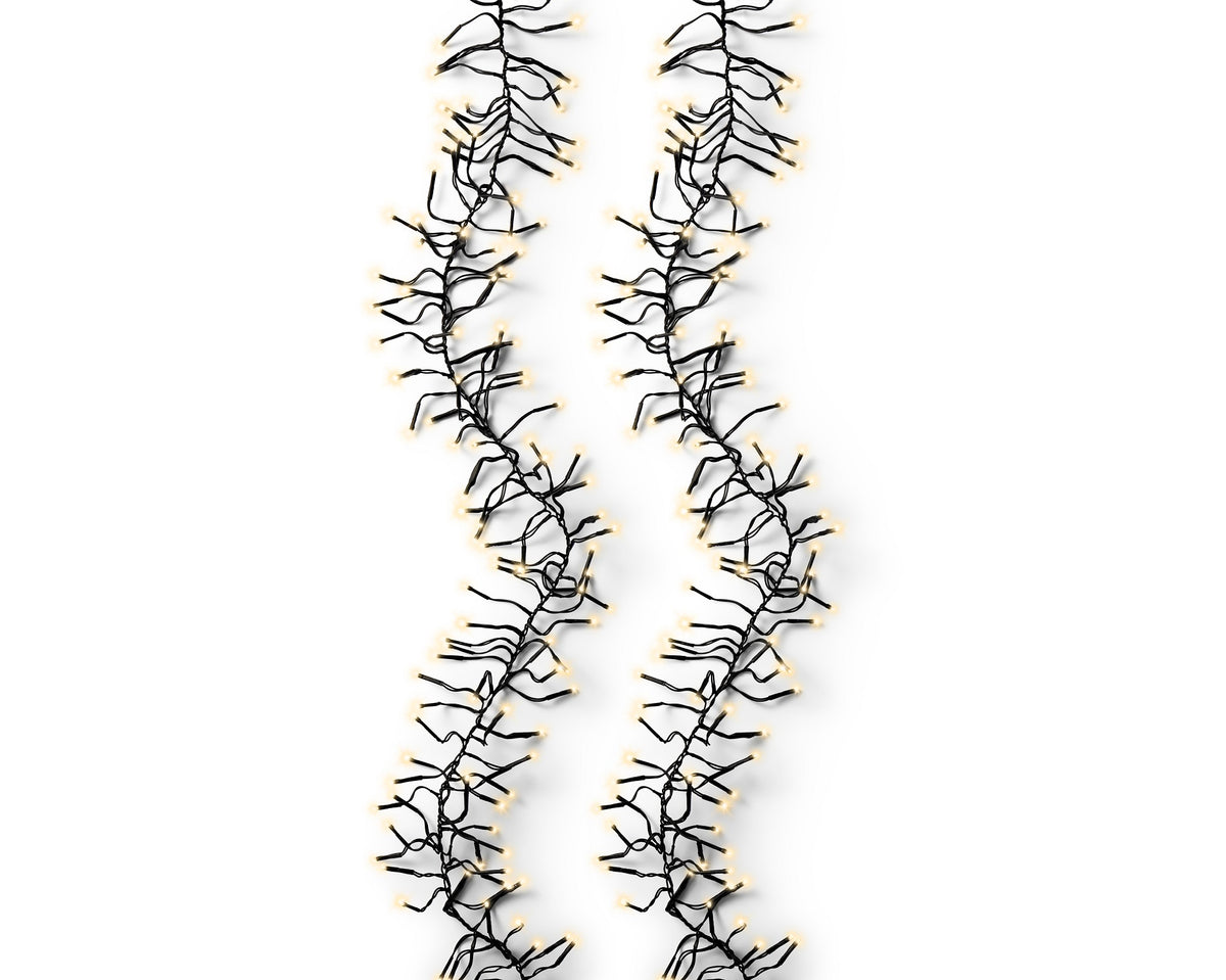 B-Ware Lichterkette CLUSTER 588 LED 5,5 m Soft Gold, schwarzes Kabel
