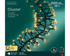 Lichterkette CLUSTER 3000 LED 28 m Soft Gold, schwarzes Kabel