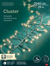 B-Ware Lichterkette Cluster 2040 LED 19 m warm weiß, transparentes Kabel